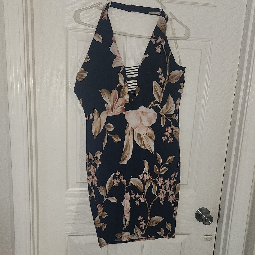 Floral Halter Neck Dress